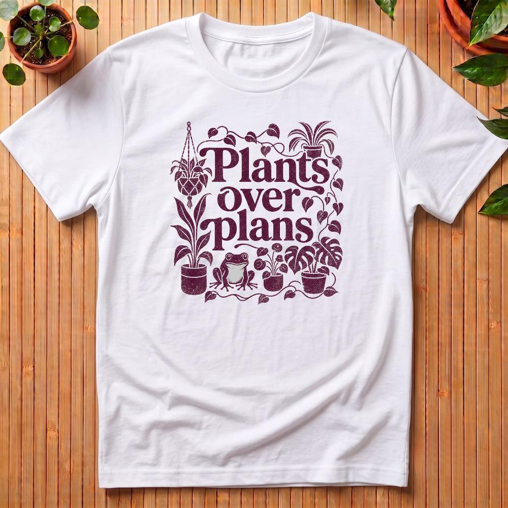 Plants over Plans T-Shirt - with vines