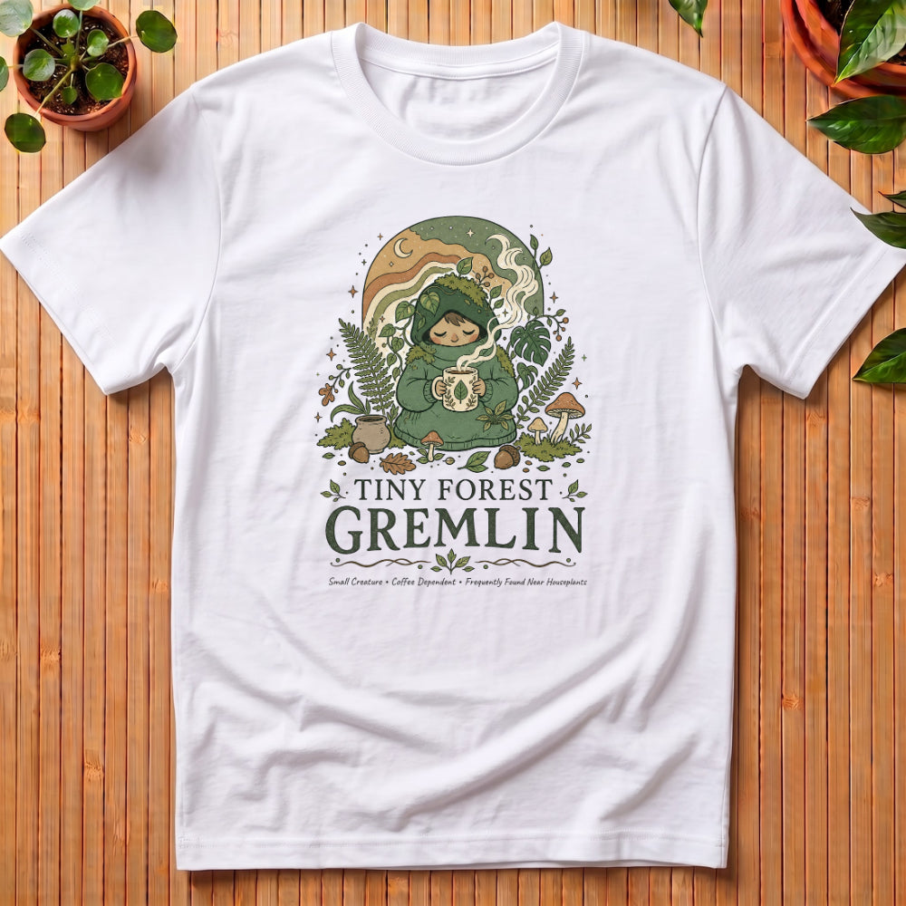 Tiny Forest Gremlin T-Shirt - with moon