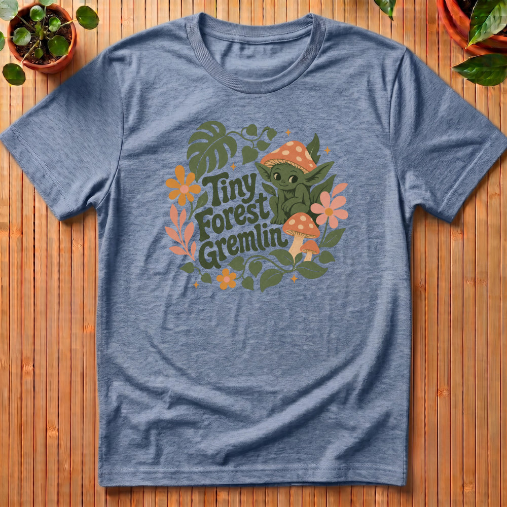 Tiny Forest Gremlin T-Shirt - with mushroom hat