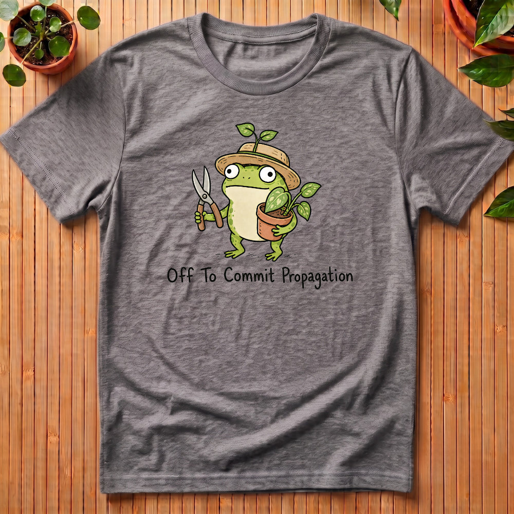 Off To Commit Propagation T-Shirt - with frog